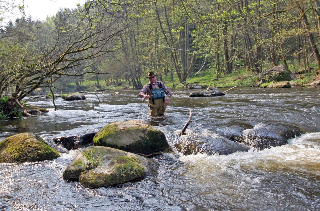 Angeln an der Schwarzach im Oberpfälzer Wald